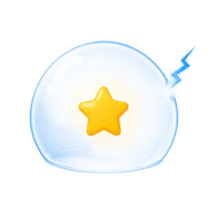 Crystal ball with a star