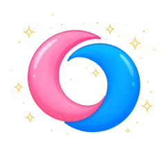 Two intertwined moons