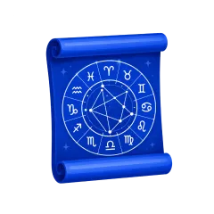 Natal chart scroll