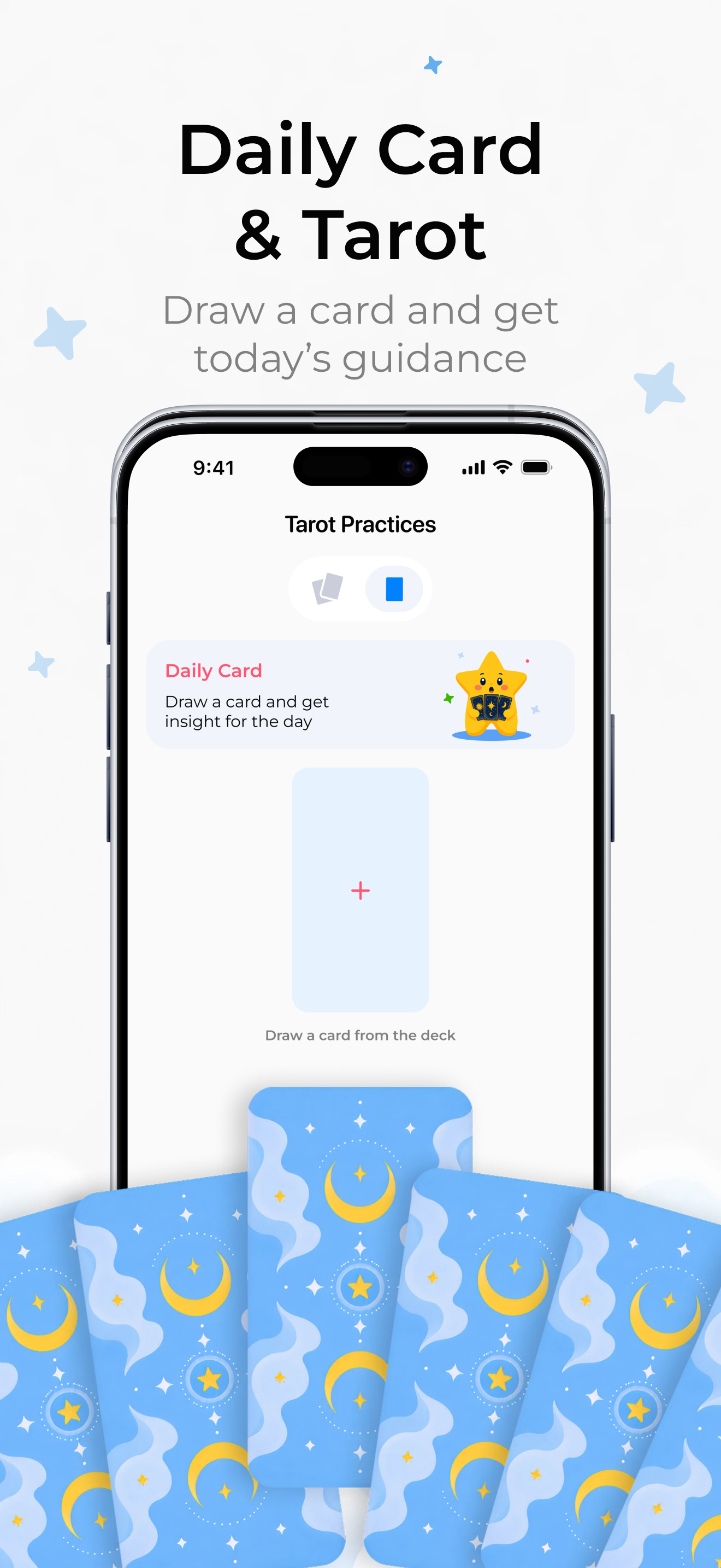 Daily card and tarot screen